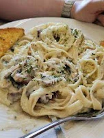 Steak Alfredo with Mushrooms